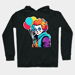 Clown Halloween Illustration Hoodie